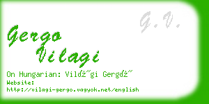 gergo vilagi business card